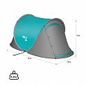 Samorozkládací plážový stan NILS Camp NC3743 tyrkysový