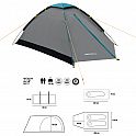 Turistický stan NILS Camp NC6033 Nightfall šedý/modrý