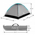 Turistický stan NILS Camp NC3021 šedý