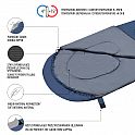 Prodloužený spací pytel NILS Camp NC2107 modro-šedý