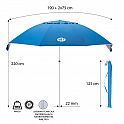 Slunečník NILS Camp NC7822 XL 190 cm modrý