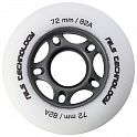 Matná kolečka NILS Extreme PU 72x24 82A, bílá, 4 ks