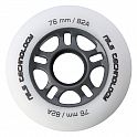 Matná kolečka NILS Extreme PU 76x24 82A, bílá, 4 ks