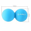 Dvojitý masážní míč HMS BLC02 modrý - Lacrosse Ball