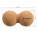 Korkový dvojitý masážní míč HMS BLW02 - Lacrosse Ball