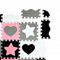 Dětská pěnová puzzle podložka NILS Fun MD03 růžová