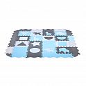 Dětská pěnová puzzle podložka NILS Fun MD03 modrá