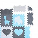 Dětská pěnová puzzle podložka NILS Fun MD03 modrá