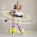 Masážní hula hoop HMS HHW11 PLUS SIZE se závažím černá