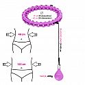 Masážní hula hoop HMS HHW12 plus size se závažím fialová