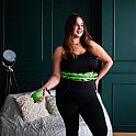 Masážní hula hoop HMS HHW12 plus size se závažím zelená