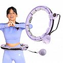 Masážní hula hoop HMS HHM13 se závažím, magnety a počítadlem fialová