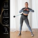 Masážní hula hoop HMS HHM17 se závažím, magnety a počítadlem černá/mátová