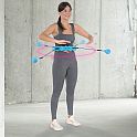 Sada masážní hula hoop HMS HHW01 se závažím a zeštíhlujícího pásu BR163 modrá