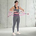 Sada masážní hula hoop HMS HHW01 se závažím a zeštíhlujícího pásu BR163 růžová