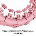 Sada masážní hula hoop HMS HHW01 se závažím a zeštíhlujícího pásu BR163 růžová
