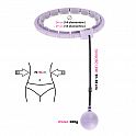 Sada masážní hula hoop HMS HHW09 se závažím a počítadlem a zeštíhlujícího pásu BR163 fialová