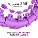 Sada masážní hula hoop HMS HHW12 PLUS Size se závažím a zeštíhlujícího pásu BR163 fialová