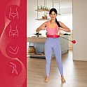 Sada masážní hula hoop ONE Fitness OHA01 se závažím a zeštíhlujícího pásu BR125 červená