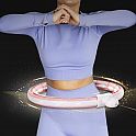 Sada masážní hula hoop HMS HHM15 růžová se závažím, magnety a počítadlem a zeštíhlujícího pásu BR163 PLUS SIZE