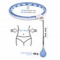 Sada masážní hula hoop HMS HHM15 modrá se závažím, magnety a počítadlem a zeštíhlujícího pásu BR163 PLUS SIZE