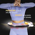 Sada masážní hula hoop HMS HHM16 bílá se závažím, magnety a počítadlem a zeštíhlujícího pásu BR163 PLUS SIZE