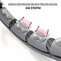 Sada masážní hula hoop HMS HHW06 černá se závažím a počítadlem a zeštíhlujícího pásu BR163 plus size