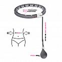 Sada masážní hula hoop HMS HHW06 černá se závažím a počítadlem a zeštíhlujícího pásu BR163 plus size