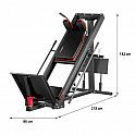 Leg-press / hacken dřep HMS CM20 2v1