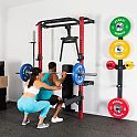 Multifunkční posilovací stojan - Power Rack HMS KLT22 červený