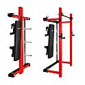 Multifunkční skládací posilovací stojan - Power Rack HMS KLT34 červený