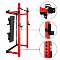 Multifunkční skládací posilovací stojan - Power Rack HMS KLT34 červený