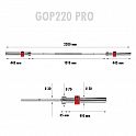 Olympijská obouruční osa HMS GOP220 Pro 220 cm x 50 mm