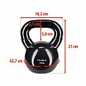 Kettlebell pokrytý vinylem HMS KNV10 10 kg, černý