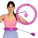 Masážní hula hoop FH01 se závažím fialová