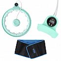 Masážní hula hoop FH02 se závažím a počítadlem zelená