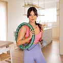 Masážní hula hoop FH04 se závažím a počítadlem zelená