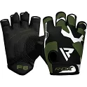 RDX Fitness rukavice GYM GLOVES SUBLIMATION F6, černo zelené 2XL - 2XL