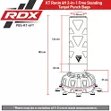 RDX Volně stojící terčový box. pytel TARGET PUNCH BAG KT Ronin F6, rukavice, stříbrný 6ft