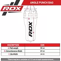 RDX Tvarovaný Angle Punch Bag boxovací pytel 3v1, rukavice, otočný řetěz, plněný, černý
