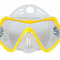 Šnorchlovací set 3 v 1, ŹLUTÝ, L/XL, ploutve 42-47, šnorchl, maska