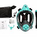 Šnorchlovací maska, tyrkysová, celoobličejová, velikost L/XL