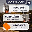 Acra C23 camping set nádobí včetně plynového vařiče pro 1-2 osoby
