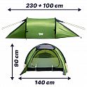 Acra turistický ultralehký stan ST32 pro 2 osoby - zelený