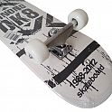 ACRA S3 Skateboard závodní s protismykem bílý 78 x 20 cm