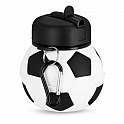 Spokey CORT Skládací silikonová láhev, 520 ml, fotbalový míč