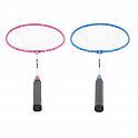 Sada 2 dadmintonových raket a nylonové letky NILS NRZ001 růžovo-modrá