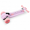 Spokey HOPI Skládací dětská tříkolka se svítícími kolečky, růžová