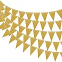 Vlaječková girlanda zlatá 450 cm