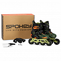 Spokey FREESPO KIDS Dětské kolečkové brusle, khaki, vel. 27-30